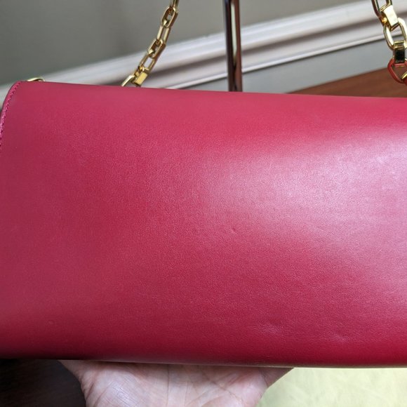 Authentic Louis Vuitton Chain Louise GM Handbag Shoulder Bag RED - Picture 3 of 8